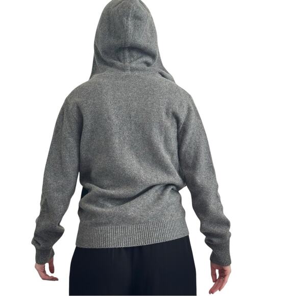 The Row Cashmere Sweater size XS Grey Melange Full Zip Hooded Pockets - Picture 4 of 11